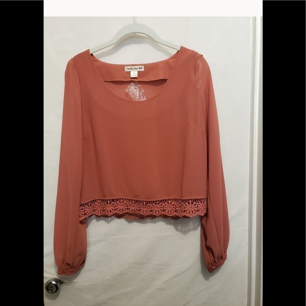 Women Double Zero Terracotta Crop Top(Bonus Jewelry included ‼️‼️)